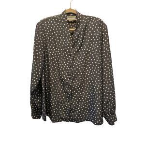 Vintage Pendleton Collection 90s Floral Blouse Size 14 Made in USA CoastalPrep